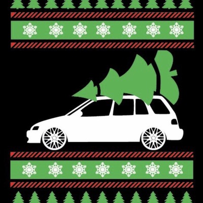 Honda civic ee2 wagon ugly christmas sweater - Thumbnail 4