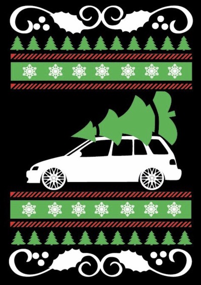 Honda Civic EE2 Wagon Ugly Christmas Sweater