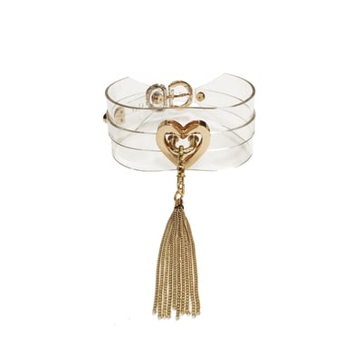 Yaris choker ( clear + gold )