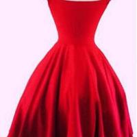 Simple red sweetheat short prom dress , cocktail dresses - Thumbnail 1