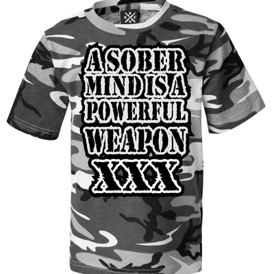 A sober mind camo t-shirt # 306