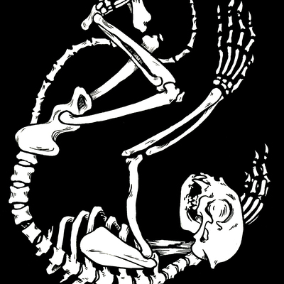 Cattish: skeleton iii (5x7 print)