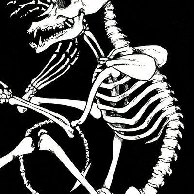 Wolfish: skeleton i (5x7 print)