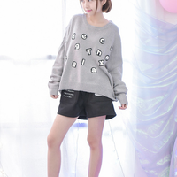 Girls Winter Emobroidery Woollen Short Pants - Thumbnail 3