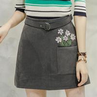 Flowers in Pocket Skirt - Thumbnail 1