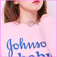TRANSPARENT HEART CHOKER - Thumbnail 3