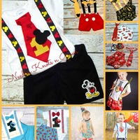 Boys Mickey Mouse Birthday Outfit, Boys 2nd Birthday, Birthday Shirt - Thumbnail 1