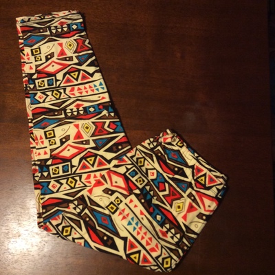Fall Tribal Capri Leggings