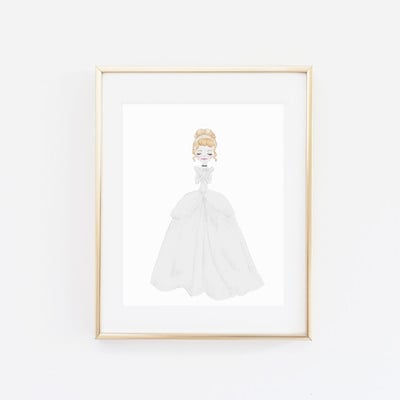 Cinderella 1 watercolor print - Thumbnail 2
