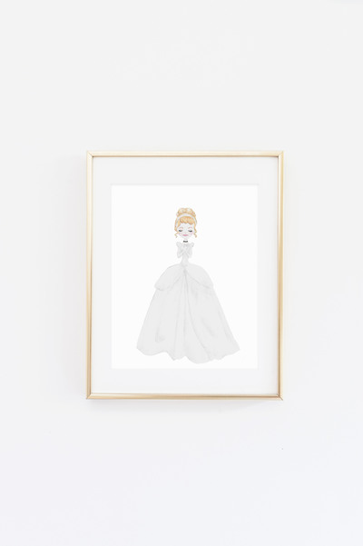 Cinderella 1 Watercolor Print