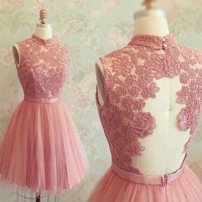 Blush pink lace bridesmaid dresses,homecoming  dresses