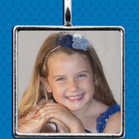 Large Square Heirloom Portrait Pendant - Thumbnail 1