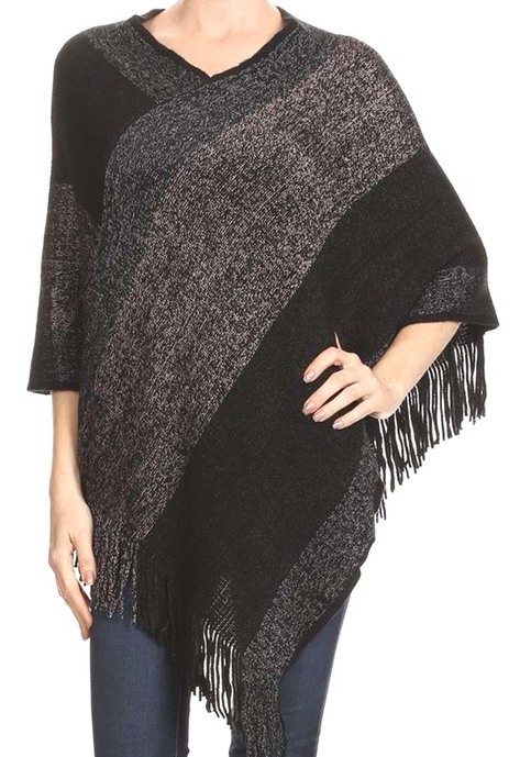 Striped Poncho