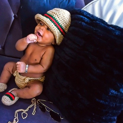 Three piece infant crochet set