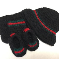 Three Piece Infant Crochet Set - Thumbnail 1