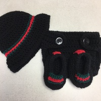 Three Piece Infant Crochet Set - Thumbnail 2