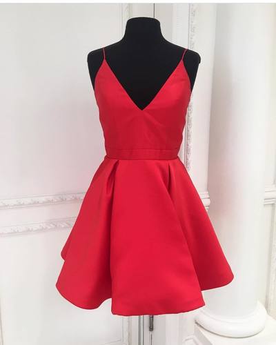Mini red short prom dress,homecoming dress,cocktail dress
