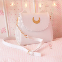 White/Black Sailor Moon Luna/Artemis Shoulder Bag - Thumbnail 1