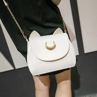 White/Black Sailor Moon Luna/Artemis Shoulder Bag - Thumbnail 2