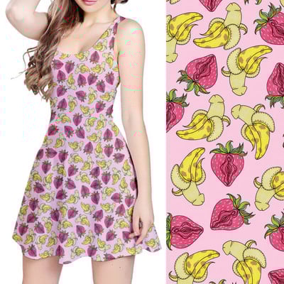 Summer fruit skater dress