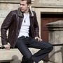 Men lambskin leather jacket, Biker leather Jacket, Leather jacket brown, Mens jacket, Brown leather jacket, Men biker jacket, Mens leather jacket-2