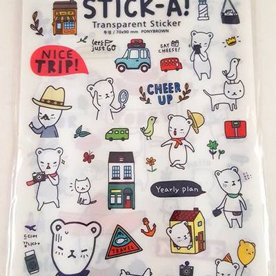 Steve bear stick-a! set
