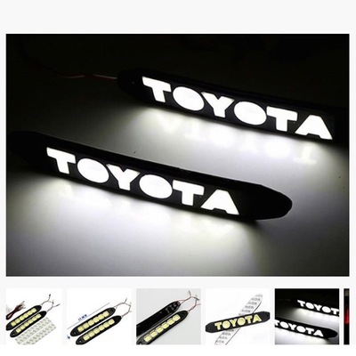 Flexible Light-up Toyota Badge - White