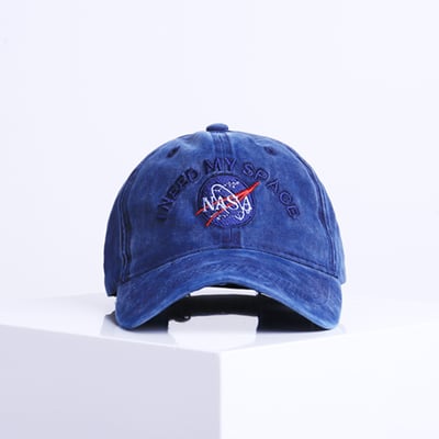 UNISEX NASA I NEED MY SPACE BASEBALL CAP IN BLUE
