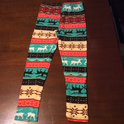 Reindeer games girls leggings