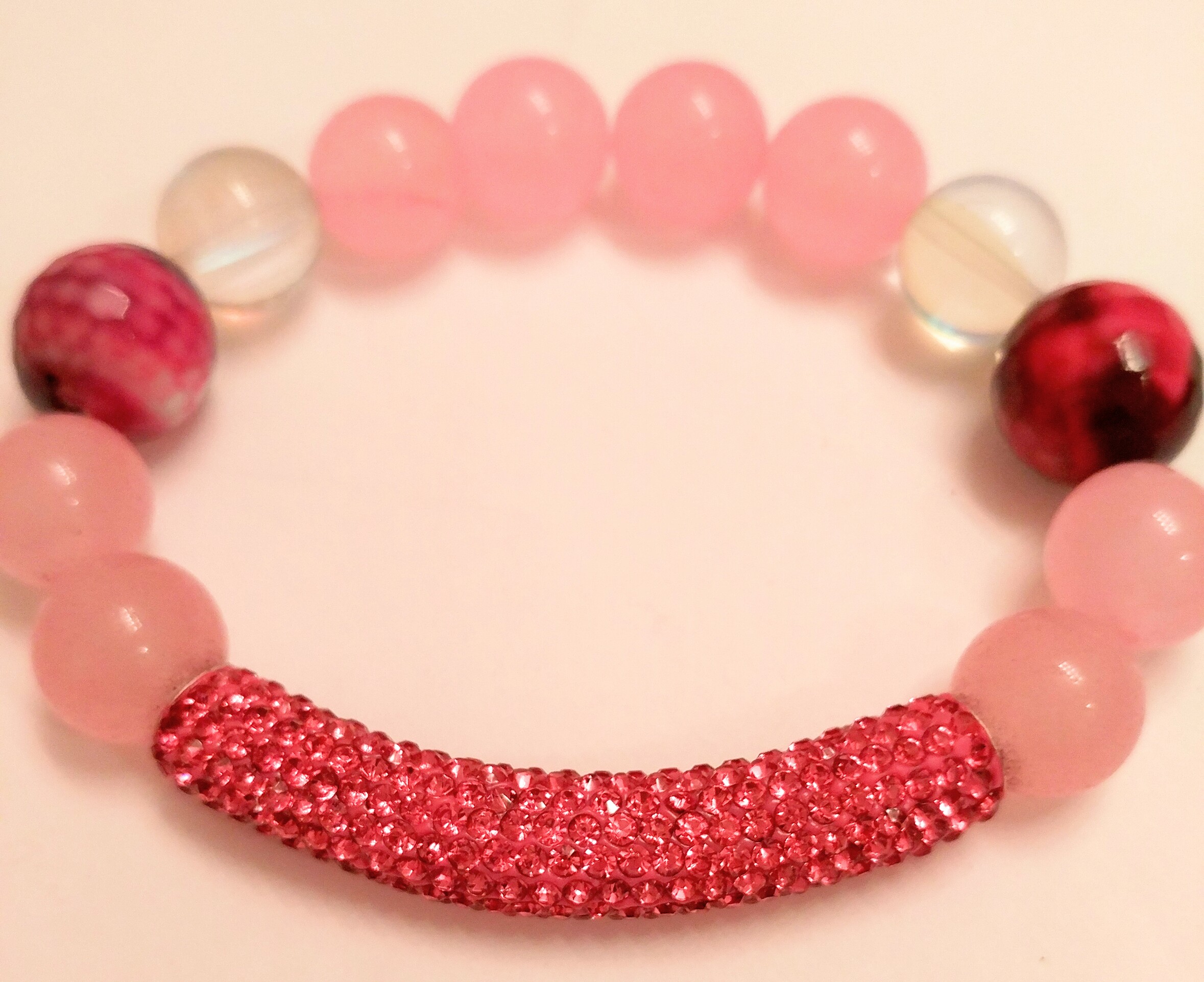 Women's Pink Double Quartz/Swarovski Element Accented 