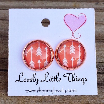 12mm arrow studs with copper setting