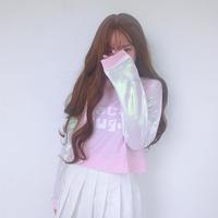 Hologram Stitching Long Sleeve Top - Thumbnail 2