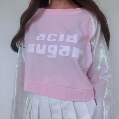 Hologram stitching long sleeve top - Thumbnail 5