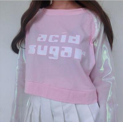 Hologram Stitching Long Sleeve Top