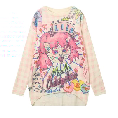 Punk Cat print sweater