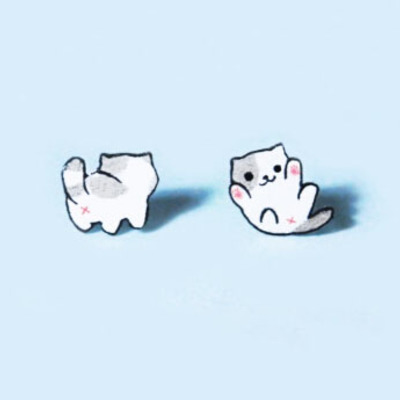 Clumsy kitty earrings - Thumbnail 2