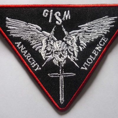 Gism embroidered rectangle patch (red border) - Thumbnail 4