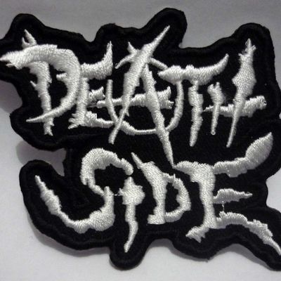 Death side embroidered patch (black/white)