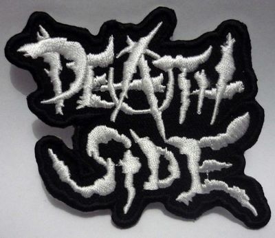 DEATH SIDE embroidered patch (black/white)