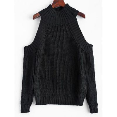 Cold shoulder sweater