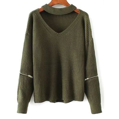 Chunky choker sweater