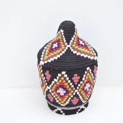  sold sold sold berber basket handwoven vintage moroccan berber wool lidded basket 