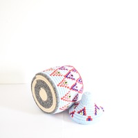 Berber Basket Handwoven Vintage Moroccan Berber Wool Lidded Basket  - Thumbnail 4