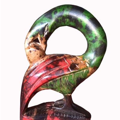 Hand carved sankofa bird ghanaian traditional sculpture art objects home décor