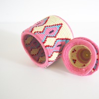 Berber Basket Handwoven Vintage Moroccan Berber Wool Lidded Basket  - Thumbnail 3