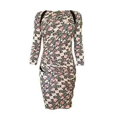 Icb bastille tile print bodycon jersey dress