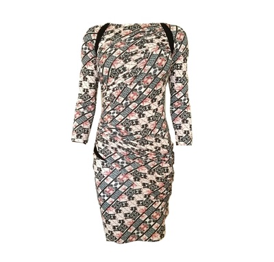 ICB Bastille Tile Print BodyCon Jersey Dress