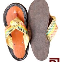  Men’s Handmade Ghanaian Traditional Slippers Men's Shoes Sandals Slippers  - Thumbnail 2