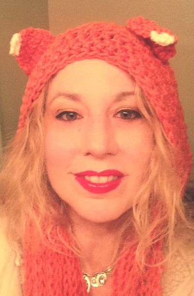 Fox ear hooded scarf--adult or child size