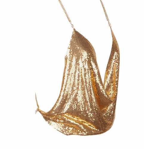 Gold Cowl Neck Metal Shirt